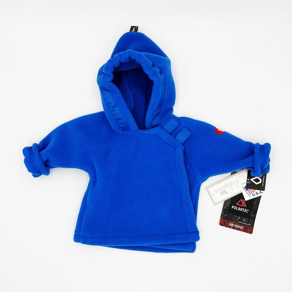 NWT Vintage Widgeon Polartec® 300 Hooded Fleece Royal Blue Made in USA - Size 3M